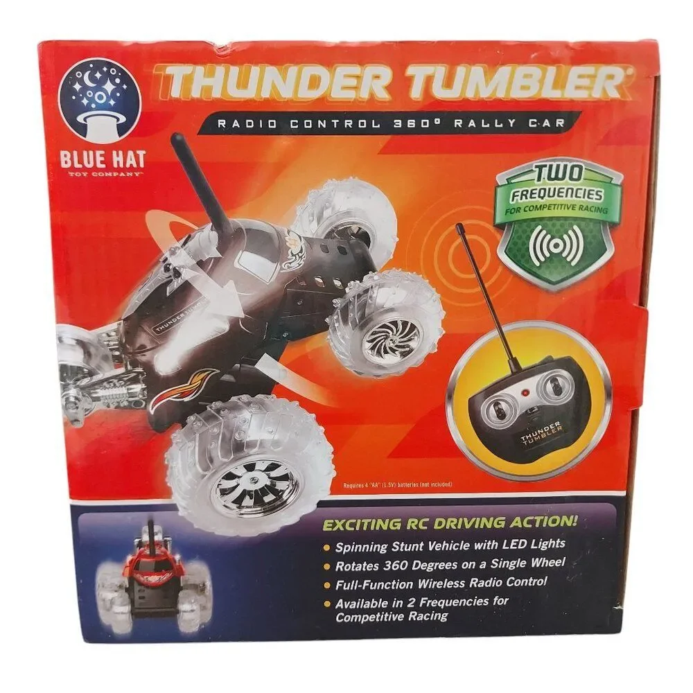Thunder Tumbler Wireless Radio Control 360º Rally Car Led Lights Red